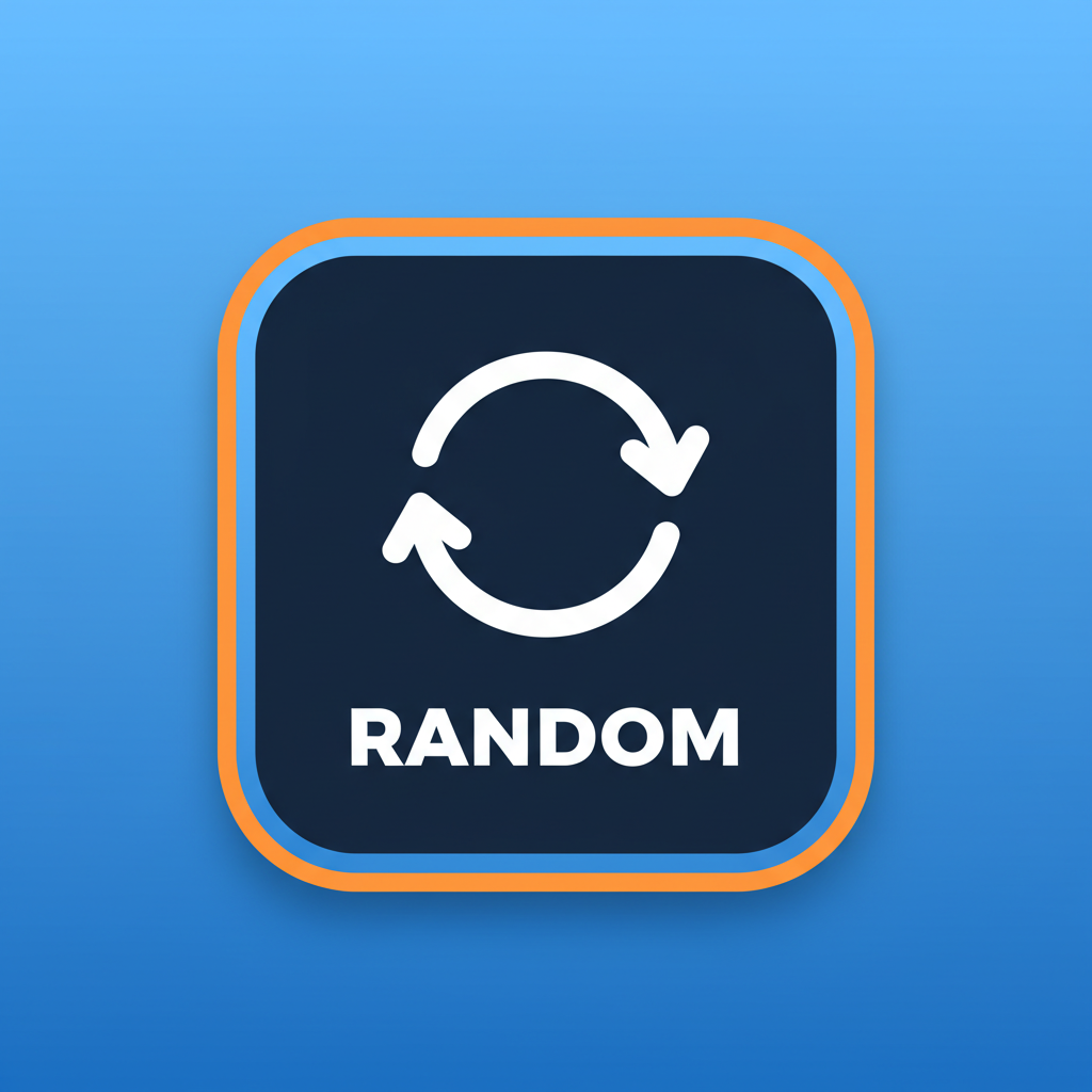 Pulsante RANDOM circolare di Mines con icona frecce circolari