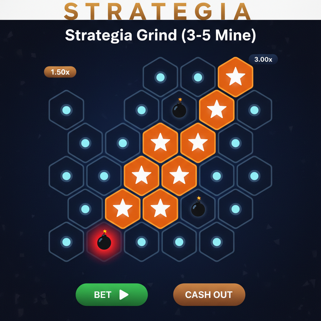 Strategia grind con poche mine e cash-out frequenti