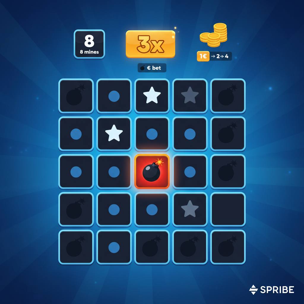 Strategia martingale modificata per Mines